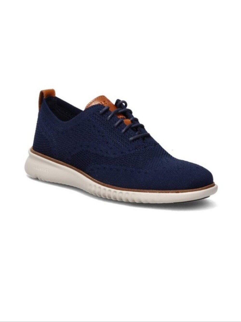 Cole Haan Men's Grand OS Navy Blue Knit Business Casual Shoes